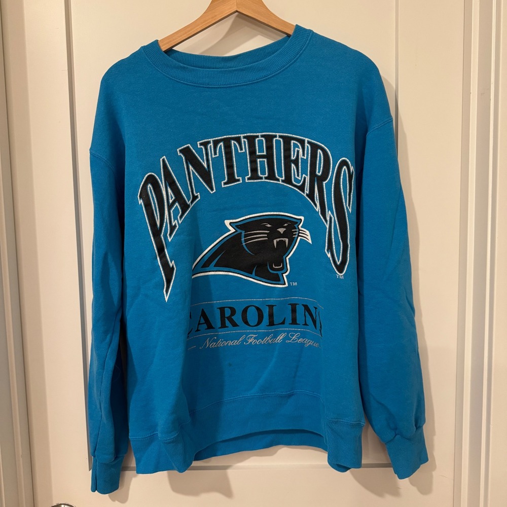 Vintage Lee Sport Carolina Panthers NFL Sweatshirt Blue Crewneck Medium USA Made